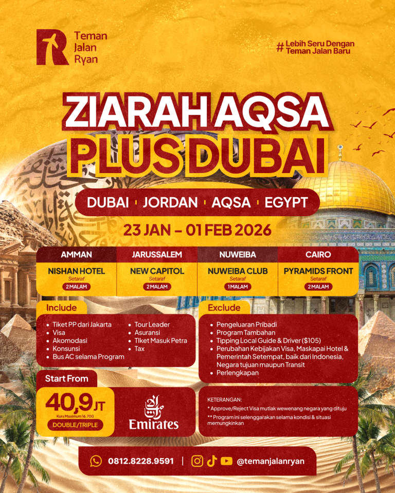 Tour Aqsa Jordan Mesir dan Dubai